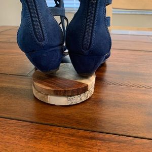 Carlos Santana Shoes - Carlos Santana Blue Velvet Sandals Carlos Santana Shoes - Carlos Santana Blue Velvet Sandals